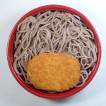 レンジお手軽コロッケそば