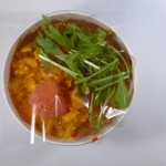 レンジ明太あんかけたまごうどん