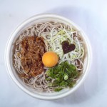 レンジ牛すき風月見そば