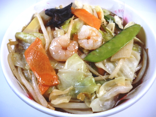 レンジ野菜あんかけラーメン